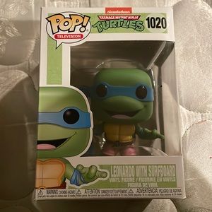 TMNT Leonardo with a surfboard